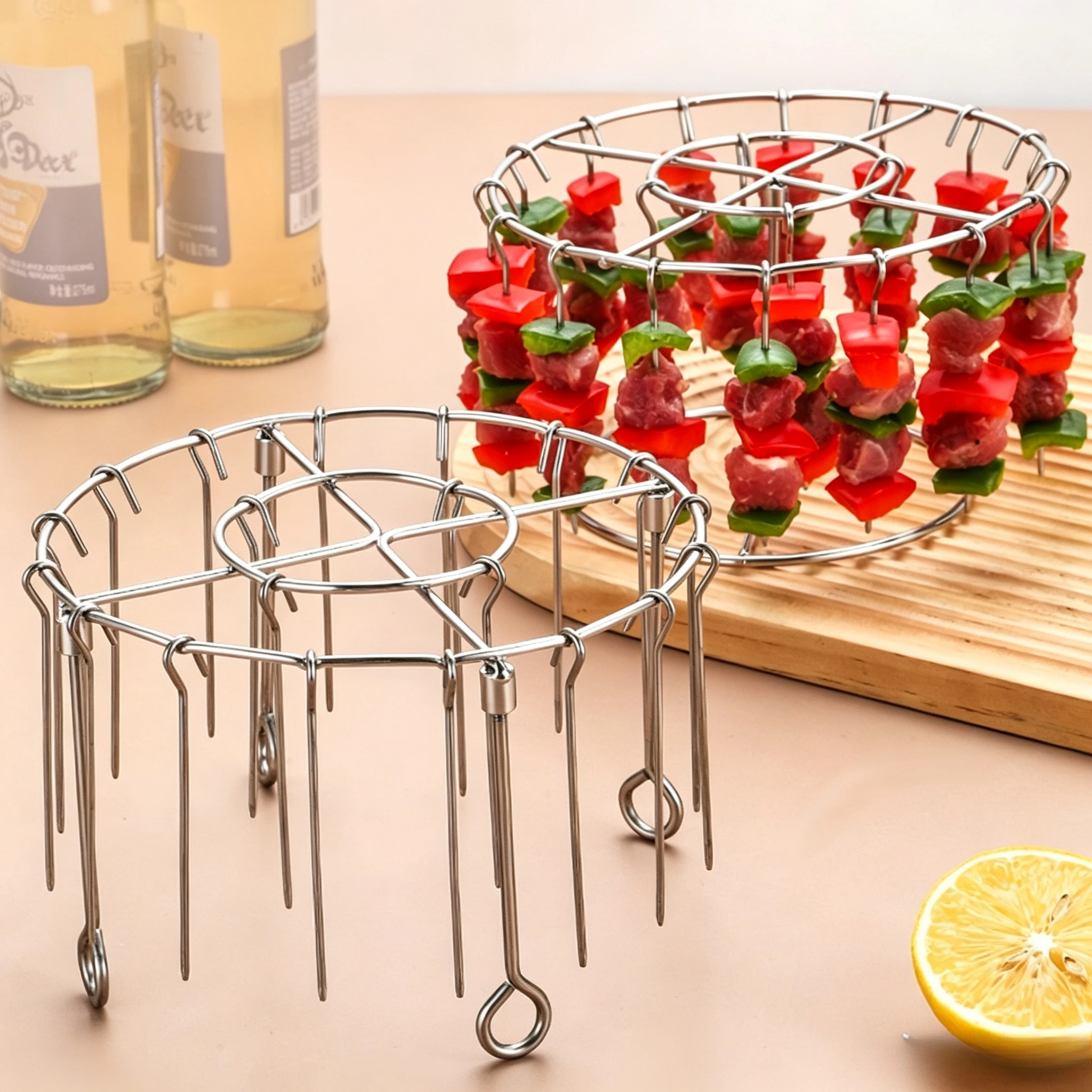 Kitchen Gadgets Air Fryer - Supporto Verticale Rotondo in Acciaio Inossidabile