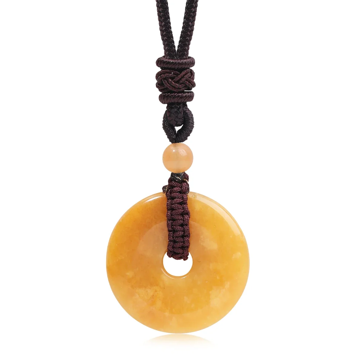 Naturstein Amethyst Tigerauge Halskette Anhänger Modische Herren- und Damenhalskette Friedensknoten Chinesischer Knoten Halskette Geschenk
