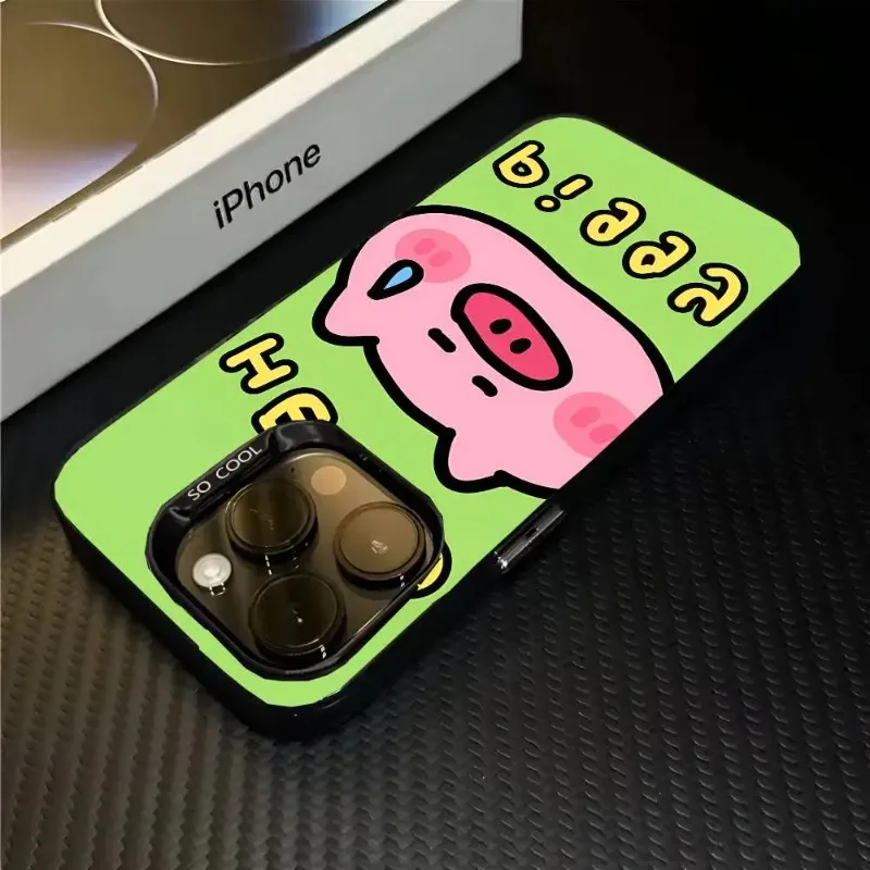 حافظة هاتف على شكل حيوانات كرتونية حافظة هاتف ملونة لهاتف آيفون 17 16 15 14 13 12 11 Pro Max Plus