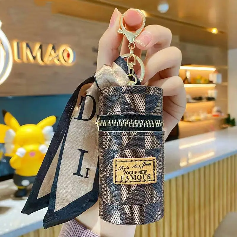 Mini monedero portátil con cremallera, bolso de lápiz labial, Bolso pequeño de moda, colgante, almacenamiento multifunción, bolso para auriculares, llavero