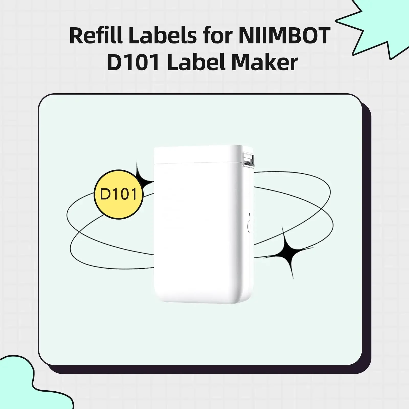 NIIMBOT D101 Mini White Color Label Sticker Waterproof for Supermarket Price List Tag Label Roll Paper for D101 Label Printer