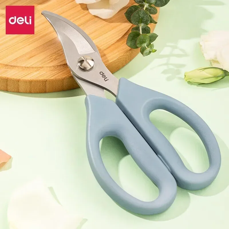 

Deli gardening scissors floral scissors thickened stainless steel pruning scissors curved blades household scissors garden tools