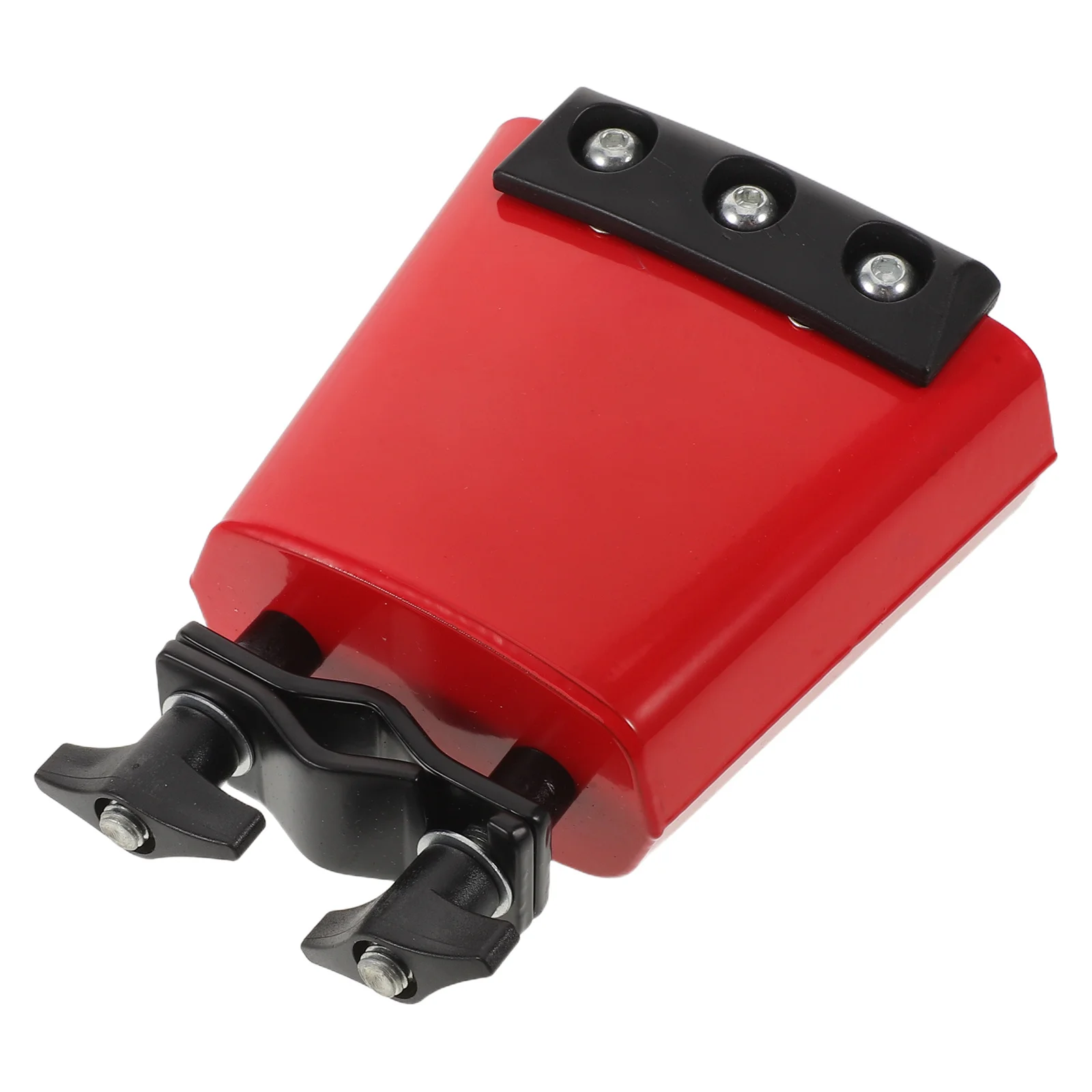 

Mountable Drum Cowbell in Red with Damping Strip - Metal Percussion Instrument for Sound Control and Visual Impact