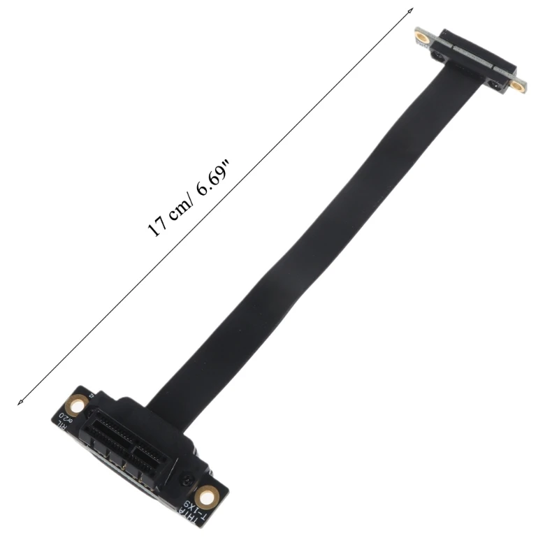 PCI-E PCI 1X Riser Extender Cable Cord Dual Vertical Right Angled 2022 New
