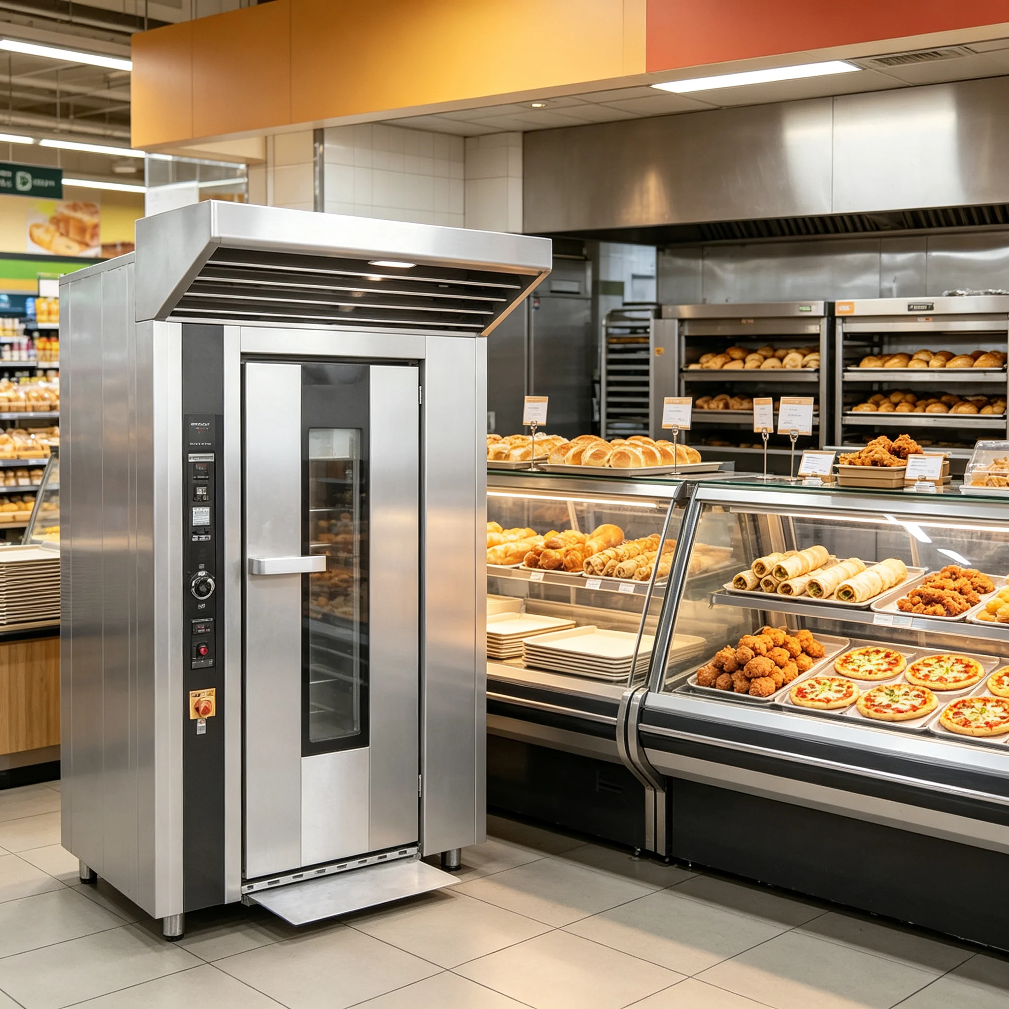 Convection Countertop Oven, Extra Large Rotary Roaster, Removable Rack for Bread Cake Pizza Roast Meat