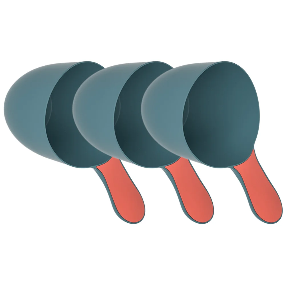 3 قطعة مغرفة مياه الحمام البلاستيك دش مغرفة للحمام غسل الشعر قابلة لإعادة الاستخدام قحافة مقبض مريح عدم الانزلاق حمام أداة