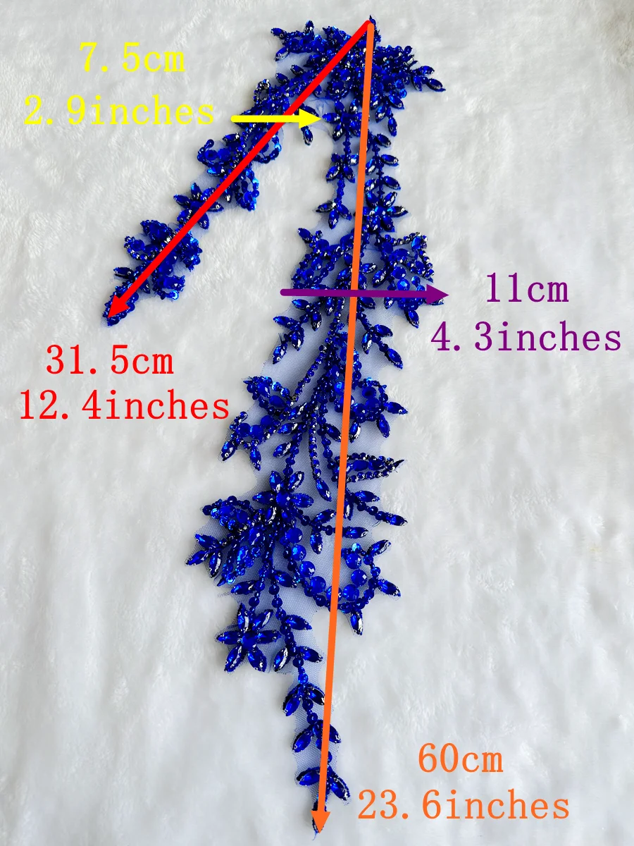 16 Colors Hand Beading Rhinestone Accessories Material Tulle Appliqued Apparel Decoration Evening Dress Fabric