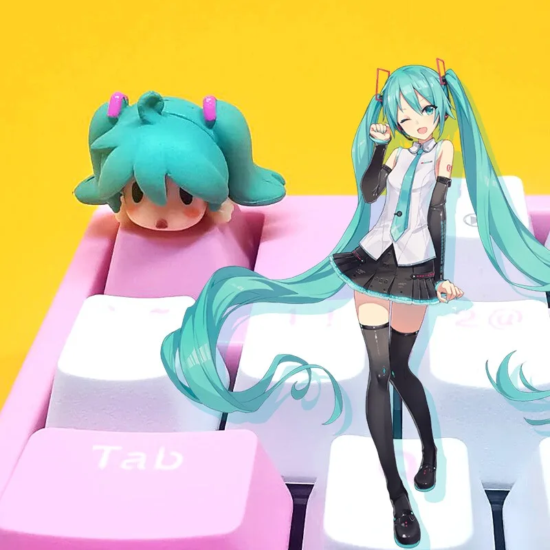 novo-vocaloid-hatsune-miku-arte-presente-keycap-anime-dos-desenhos-animados-3d-teclado-mecanico-personalizado-esc-decorativo-keycap-brinquedo-pingente