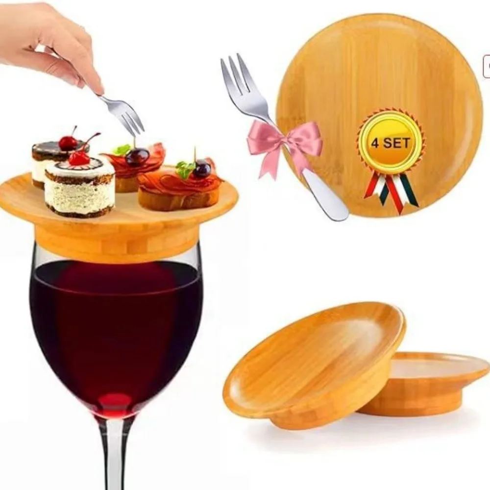 

Wine Glass Topper Coasters, Wooden Home Wine Glass Decoration, Coaster Decoration