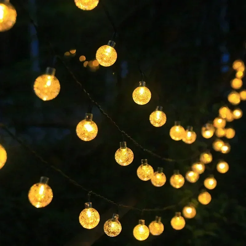 LED Outdoor Solar Bee String Lights Festival Garden Decorative Lights Solar Ball Cherry Star Light Camping Wedding Decoration