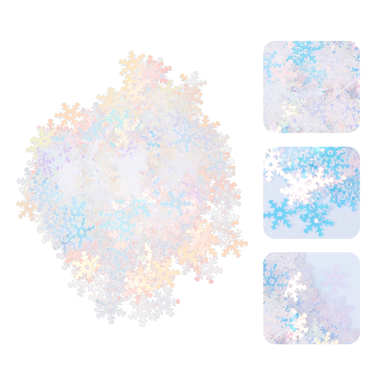 

360 Pcs Snowflake Decoration Creative Confetti Xmas Christmas Decorations Table Tree Ornament Funny Nail