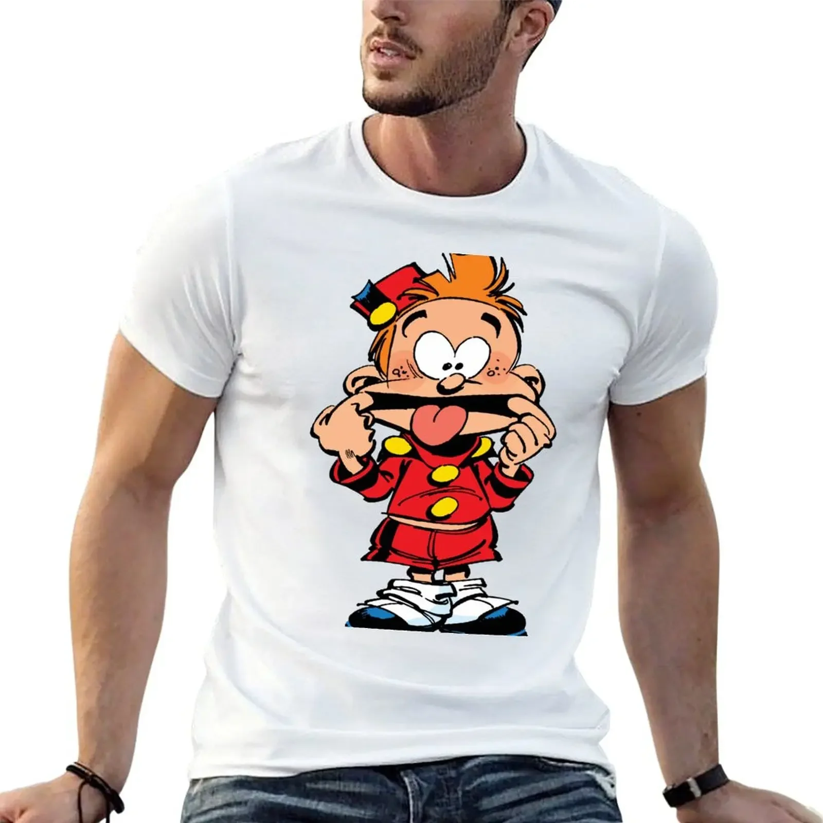 Petit Spirou T-Shirt kawaii clothes basketball graphic tees oversized graphic tee slim fit t shirts for men