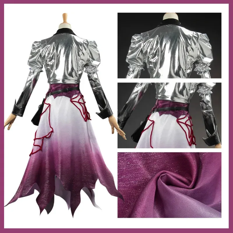 Game Identity V Emily Dyer Dottore Lydia Jones Costume Cosplay Cappotto Abito viola Uniforme Donna Carnevale sexy Halloween Suitx;2'a,