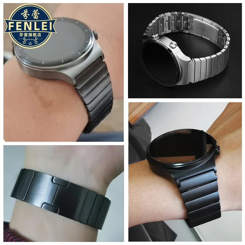 Ремешок титановый золотистый для Huawei Watch 3PRO GT2e/GT2 GT3/2 PRO Honor Magic 2, универсальный браслет для наручных часов, 22 мм