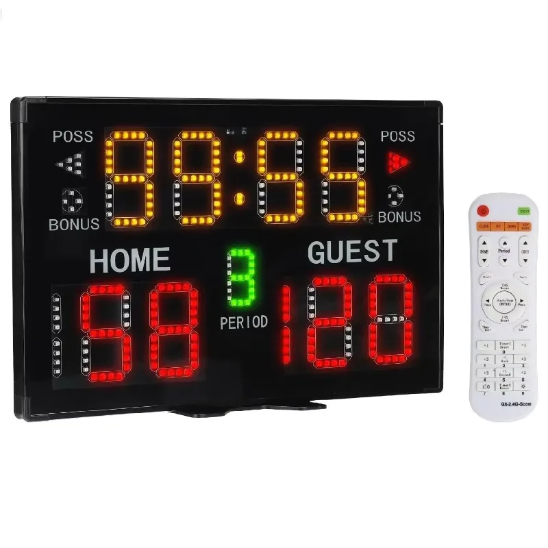 Remote Control Portable Light Emitting Diode Digital Electronic Scoreboard , Countdown Scoreboard with Buzzer