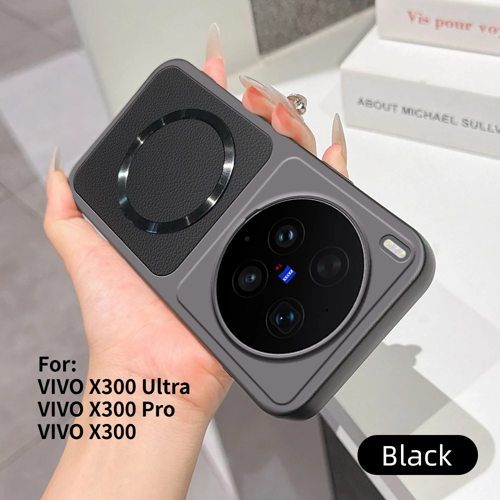 For VIVO X300 Ultra X300 Pro Case New Lychee Pattern CD Magnetic Ring Ultra-Thin Cover For VIVO X300 Anti-drop Bumper Funda