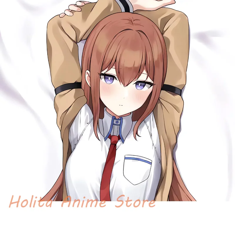 Dakimakura Anime Makise Kurisu Steins Double-sided Print 2WAY Life-size Body Pillow Cover Pillowcase