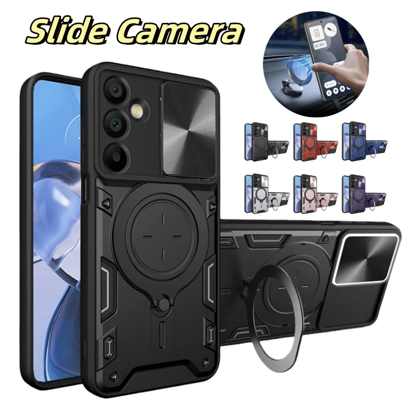 Funda For Samsung Galaxy A16 A26 A36 A56 5G Case Slide Lens Camera Protector Armor Phone Case For Galaxy A06 A 56 36 Back Cover
