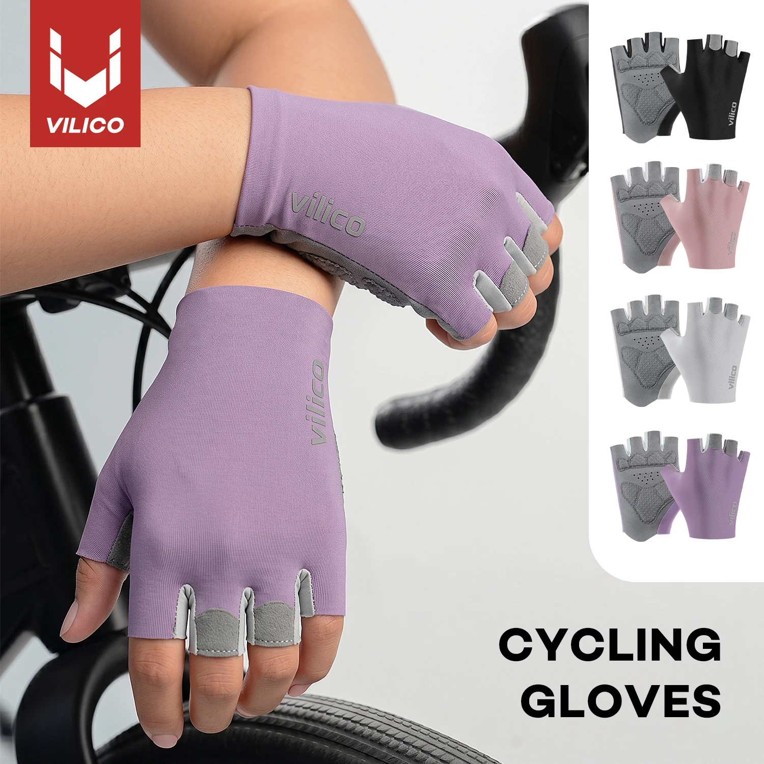 Cycling Glove Padded - VILICO Sarung Tangan Bersepeda Setengah Jari,