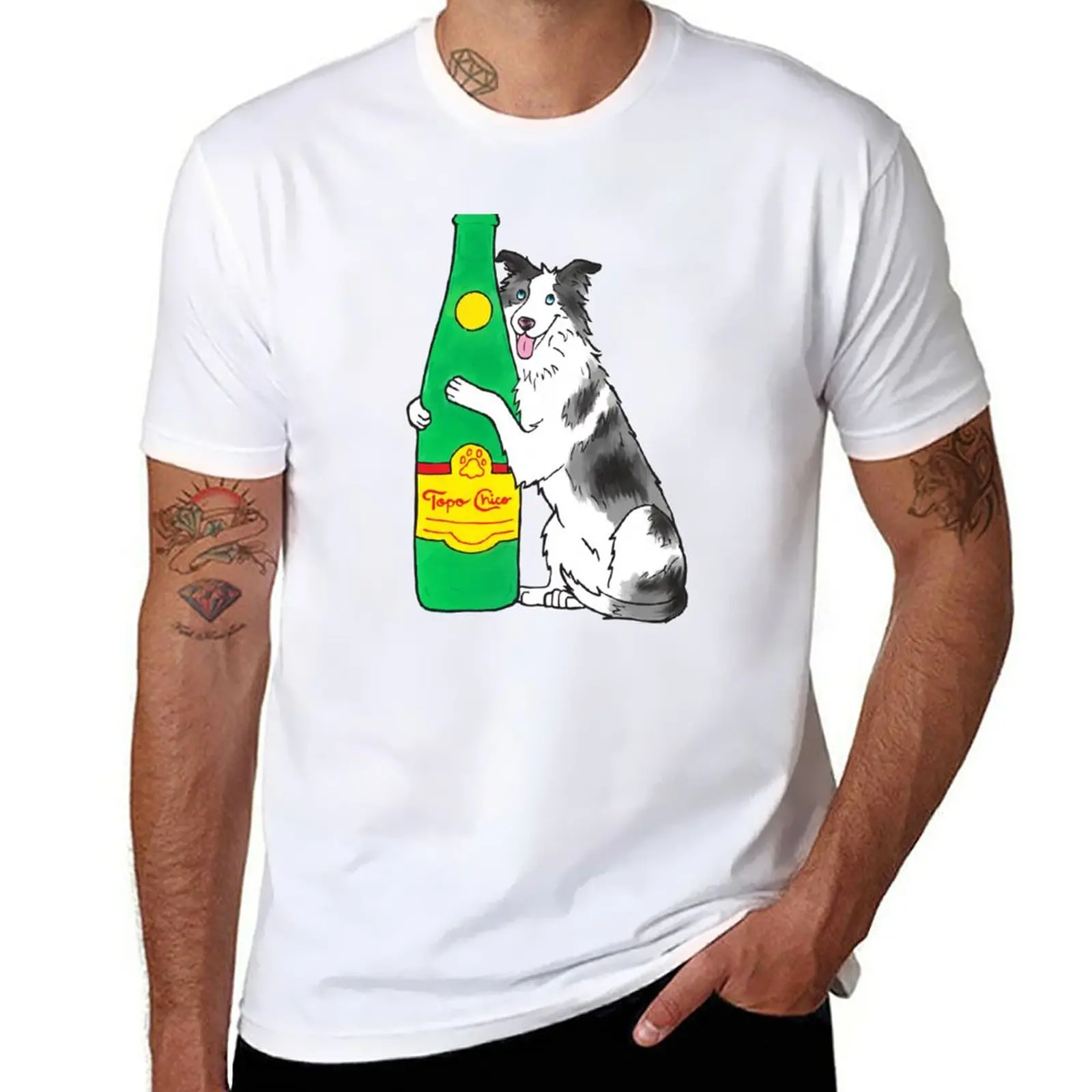 Topo Chico Pup T-Shirt customs design your own cute tops summer clothes quick-drying mens workout shirts