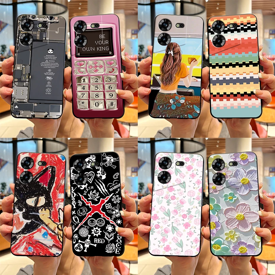 For Tecno Pova 5 Case LH7n Silicone Phone Case Stylish Pattern Slim Soft Black Funda Cover For Tecno Pova 5 4G 2023 Pova5 Capa