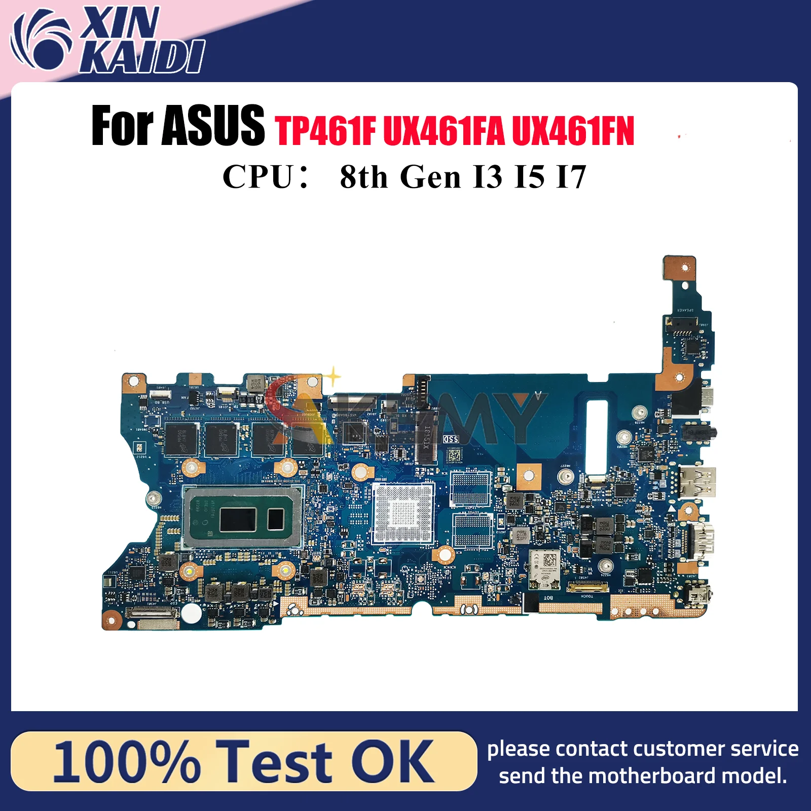 

UX461FA Laptop Motherboard For ASUS ZenBook TP461UA UX46UA TP461UN UX461 UX46UN Mainboard With I3 I5 I7 CPU 100% tests OK stk