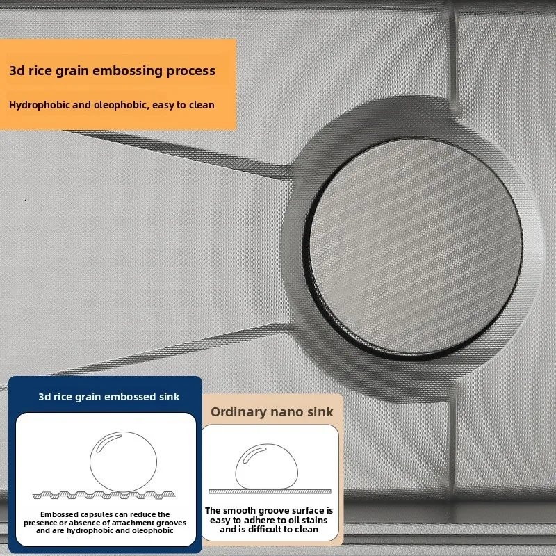 Stainless Steel Handcrafted Thickened Large Single Bowl Multifunctional Undercounter Kitchen Sink Stainless Steel Sink