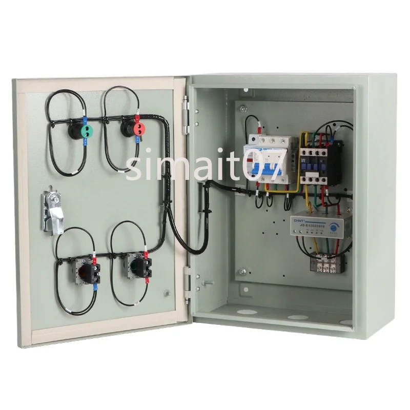 Kotak Pelindung Starter Motor Kipas Kontrol Pompa Air 7.5KW Kotak Saklar Distribusi Start Stop Tiga Fasa 380V