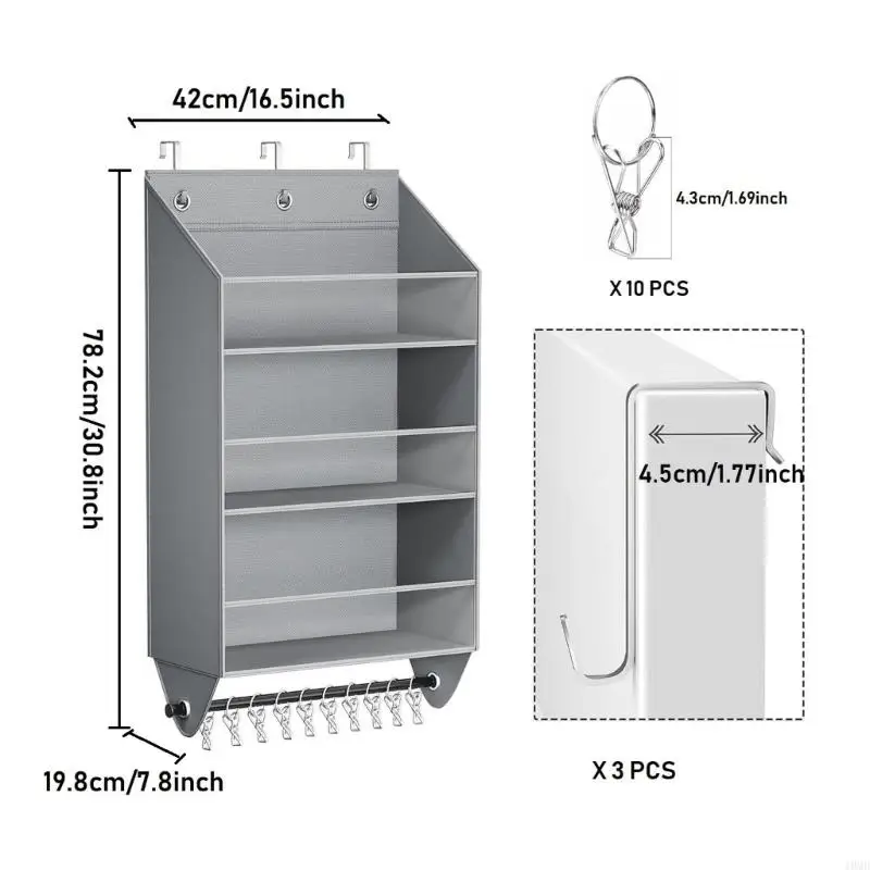 Wall Attached Object Holder Having Three Clear View Sections Space Saving Construction JOMD