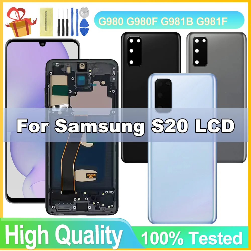 

S20 4G TFT Quality Display for Samsung S20 5G G981 G981F SM-G981F/DS Lcd Display Touch Screen with Frame Digitizer Assembly