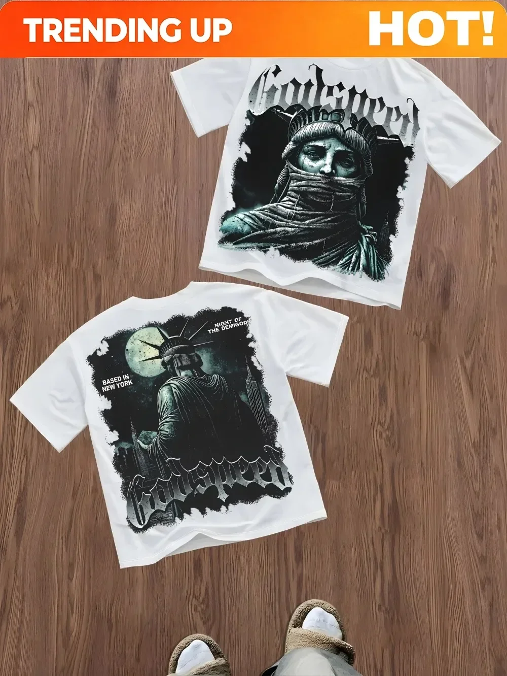 Customization Shirt Statue Of Liberty Pattern T-shirts Moon Print Comfortable Men Women Oversized Breathable Round Neck Tee Outd