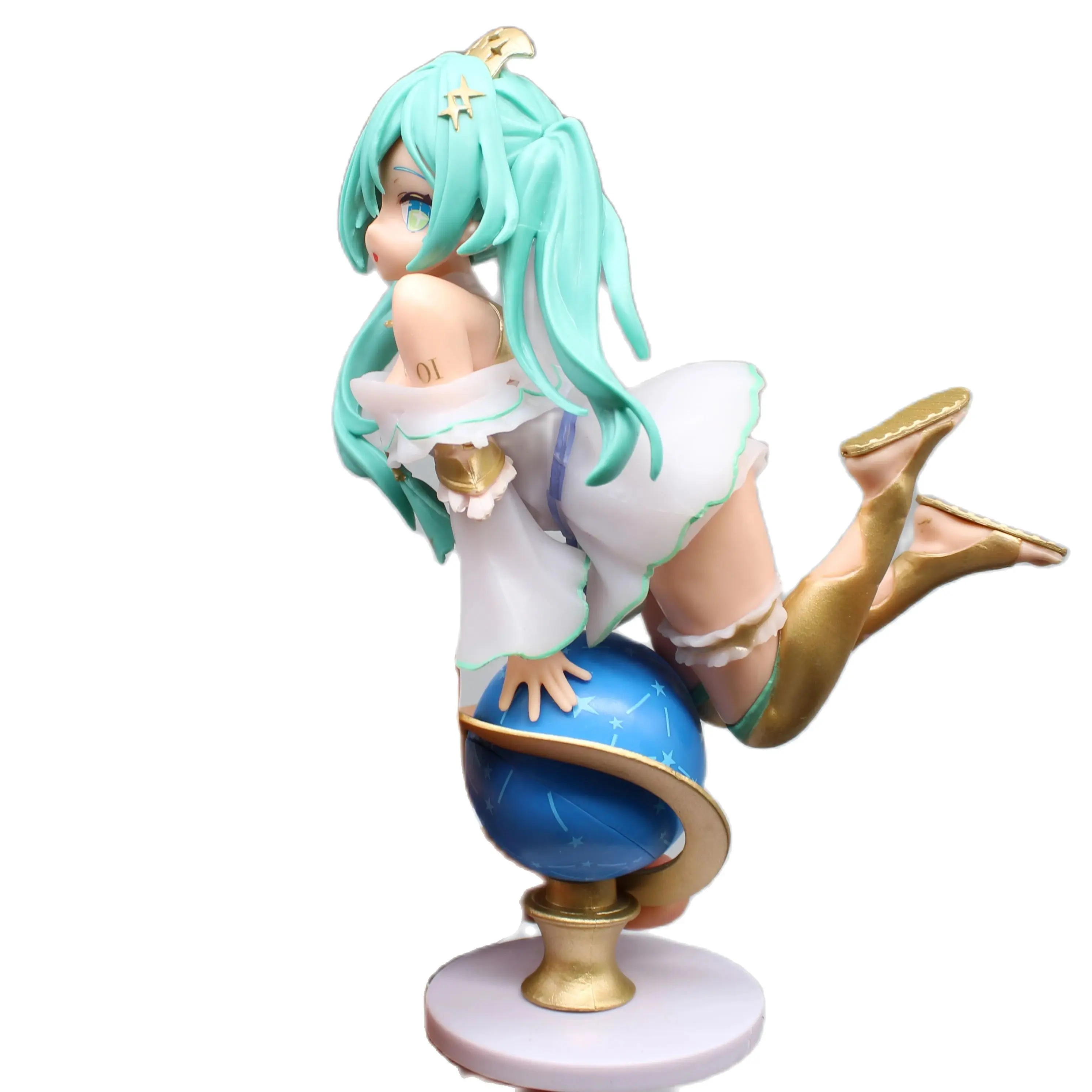 Hatsune Miku On Globe 6.7 "Animatiefiguur, Tekenfilm Anime Model Garage Kit Ornamenten Decoratie Beeldjes Schattige Pop