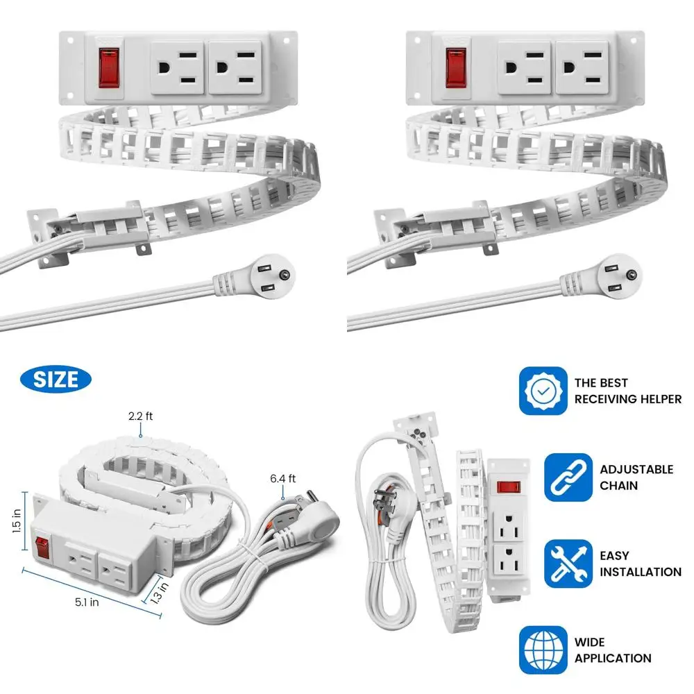 

Комплект из двух розеток переменного тока на 15 ампер с выключателем для универсального использования и домашнего применения