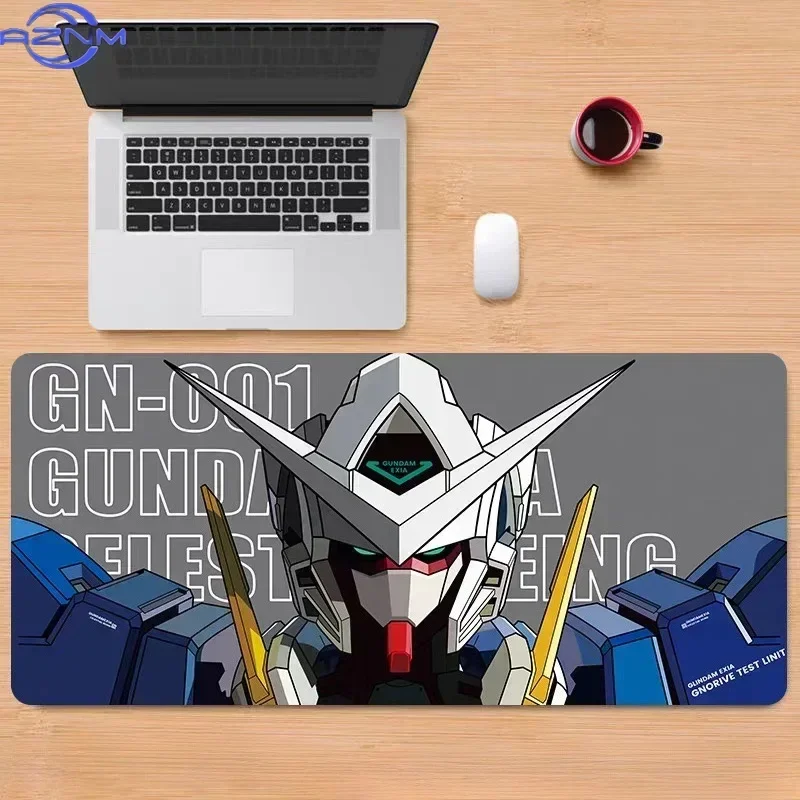 Anime Black Silver Mecha Gundam Head Portrait Print Mouse Pad, Rubber Non-Slip Base, Smooth Surface for Gaming and Office Deskto