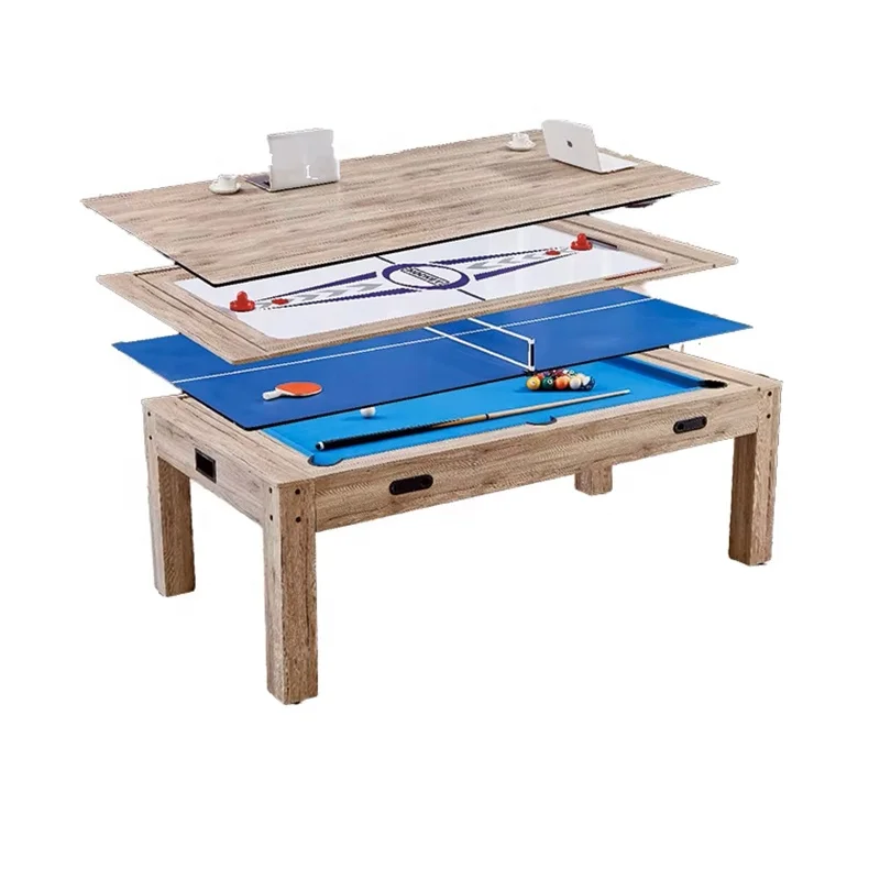 

Многофункциональный офисный игровой стол 8 футов 4-в-1, прочная подушка из МДФ, материал для бильярдного бильярдного стола, снукера, бильярдные столы