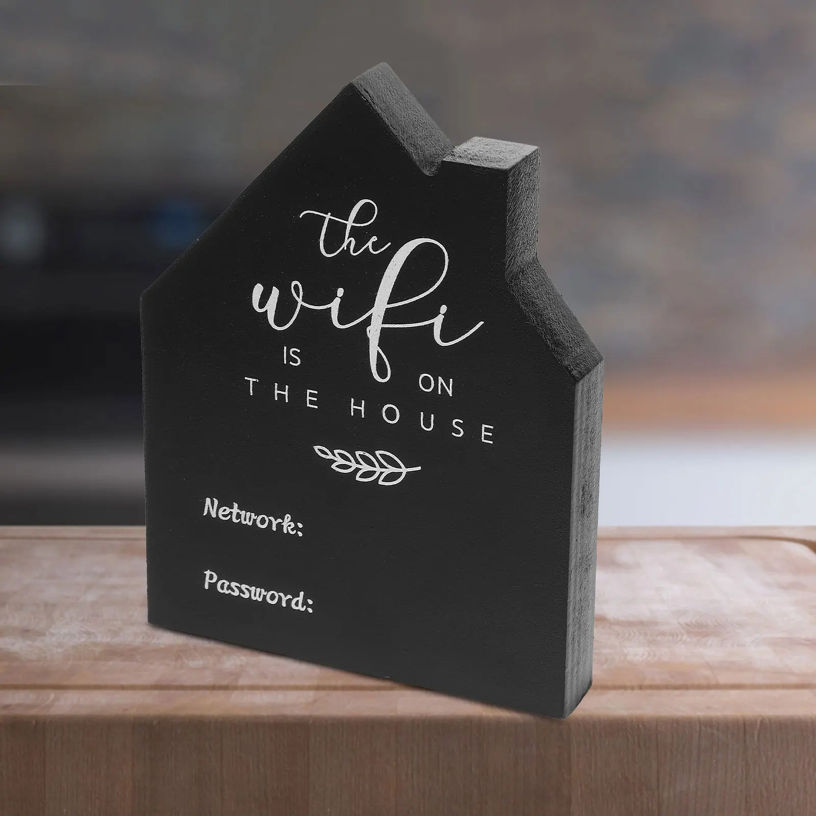 Signage Blackboard Wifi Password Guest Room Small Display Table Acrylic Lightweight Stylish Design Chalkboard Sign Home