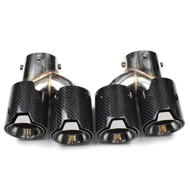 Pour BMW G20/G21/G22/G42 tuyau d'échappement de silencieux en Fiber de carbone mise à niveau M240i M340i M440i tuyau d'échappement avec quatre buses à pointe en Fiber de carbone