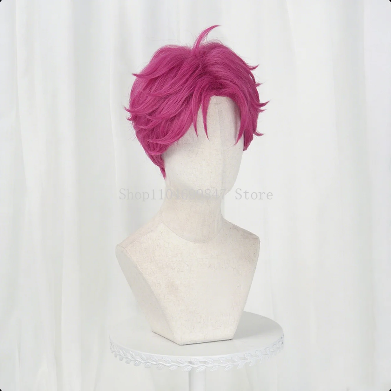 KPop K-POP Demon Hunters Saja Boys Abby Cosplay Pruik Roze Distributienetwerk Halloweenfeest voor mannen Romantisch met knap