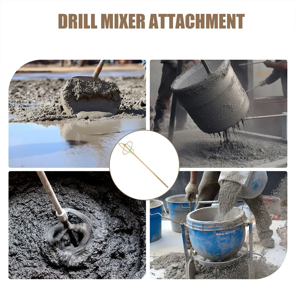 2 قطعة مرفق خلاط الحفر أداة خلط الطلاء المتينة لمهام تجديد الخرسانة الجص الأسمنتي خلاط الأسمنت #5