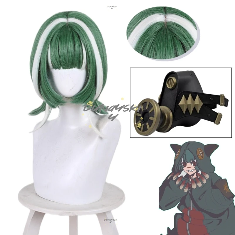 GACHIAKUTA Guita Cosplay Wig Mask Prop Heat Resistant Synthetic Hair Halloween Costume Party Role Play Wigs + Free Wig Cap