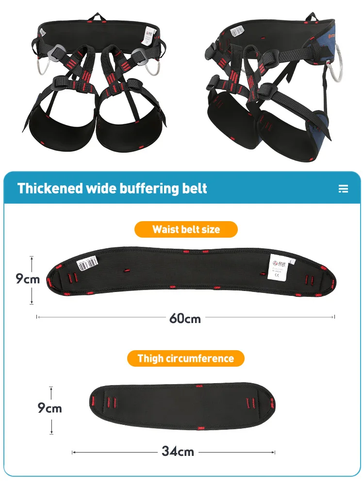Outdoor Rock Climbing Cavern Safety Harness High Altitude Belt Cave Underground Rescue Speed Drop Equipmen