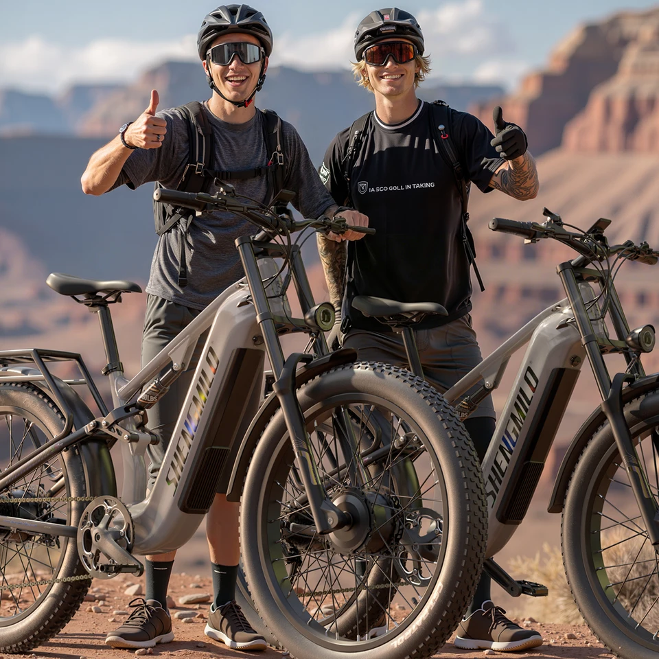 Shengmilo S600 26 inches adult electric mountain bike, 2000W dual motor ebike 7-speed electric bicycle，Fat Tire ebike17.5ah image 2