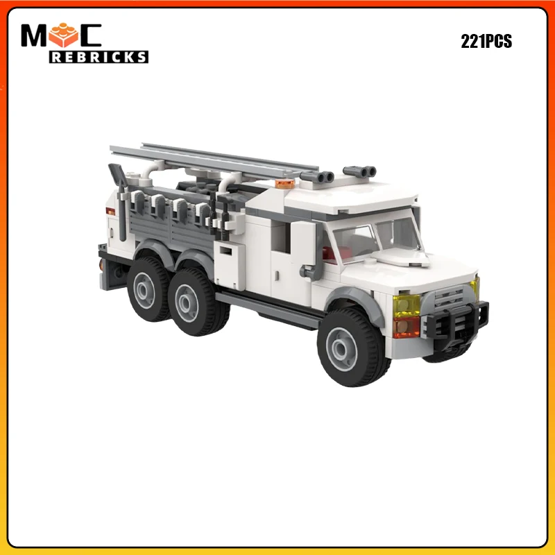 Camion de fret MOC robuste avec plateau basculant, modèle de véhicule de transport de marchandises, jouet de logistique express pour adultes