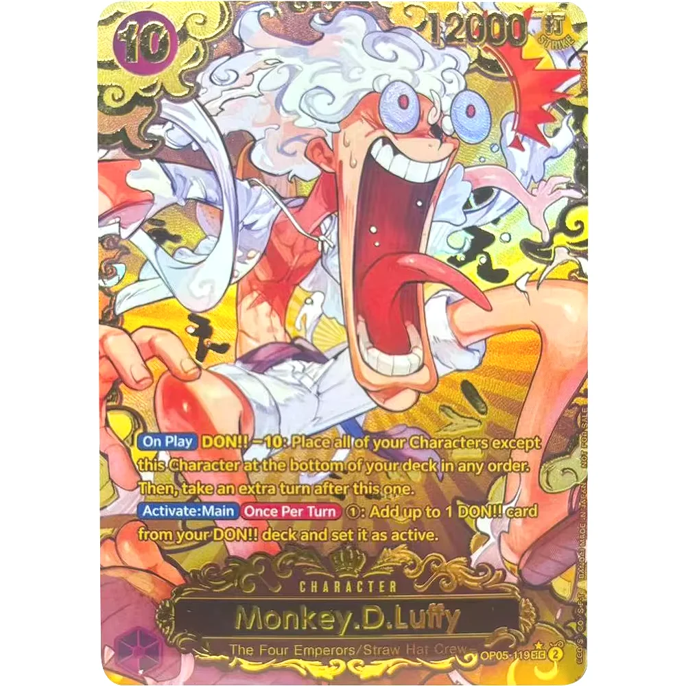 ONE PIECE Sammelkarten DIY OP0-119 Monkey D. Ruffy EN Hochwertiges, selbstgemachtes Spiel, Anime-Karten, Geschenkspielzeug