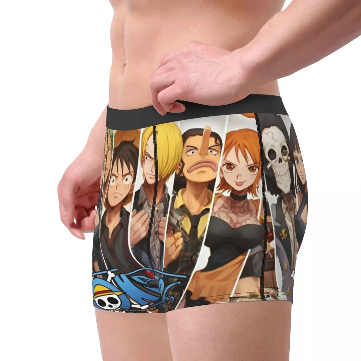 Novelty Boxer Luffy One Piece Shorts Panties Men's Underwear Breathable Underpants for Male S-XXL