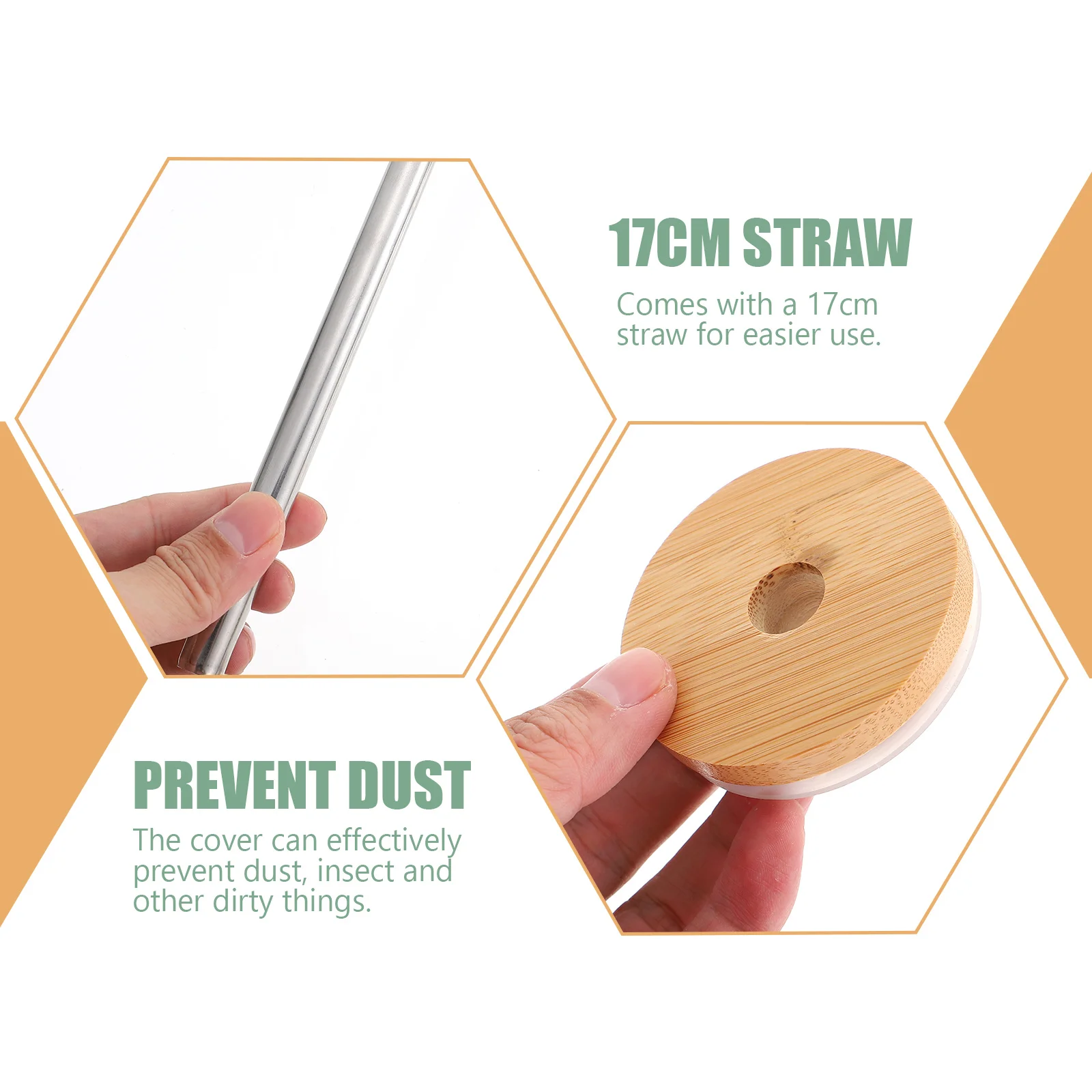 

1Set Beverage Cup Lid Straw Hole Sealing Lid Leak Proof Protective Cover for Jar Storage Jar Straw Lids Cup Covers