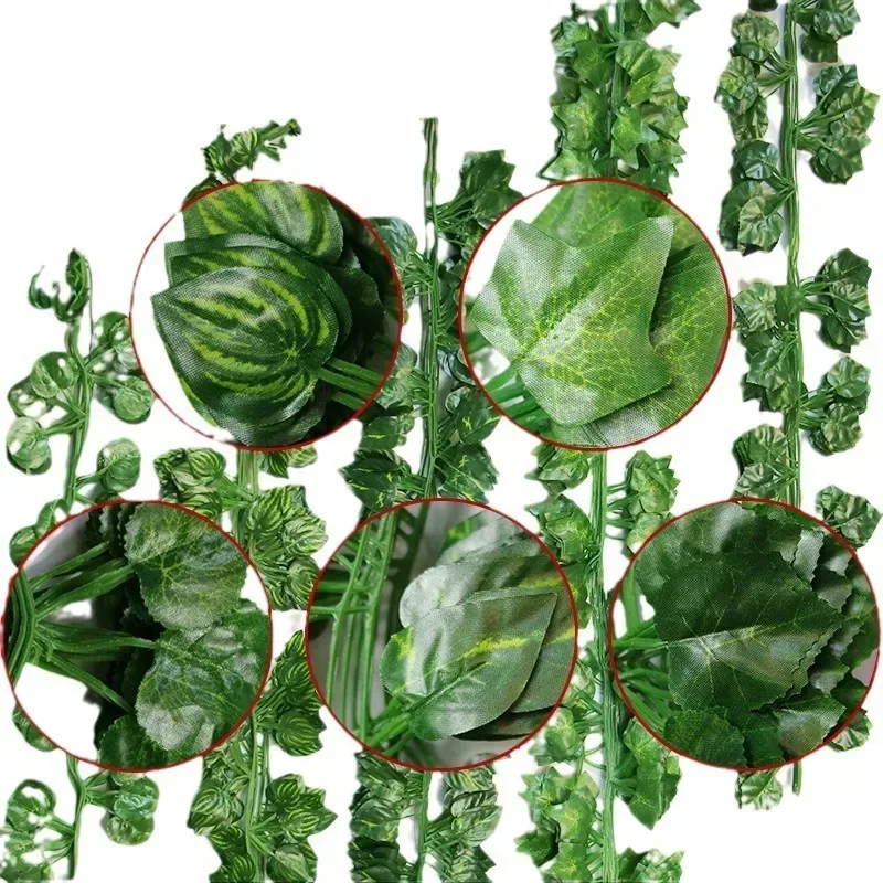 2.2m planta artificial folha de hera verde guirlanda de seda parede pendurado videira casa decoração do jardim festa casamento diy falso grinalda folhas