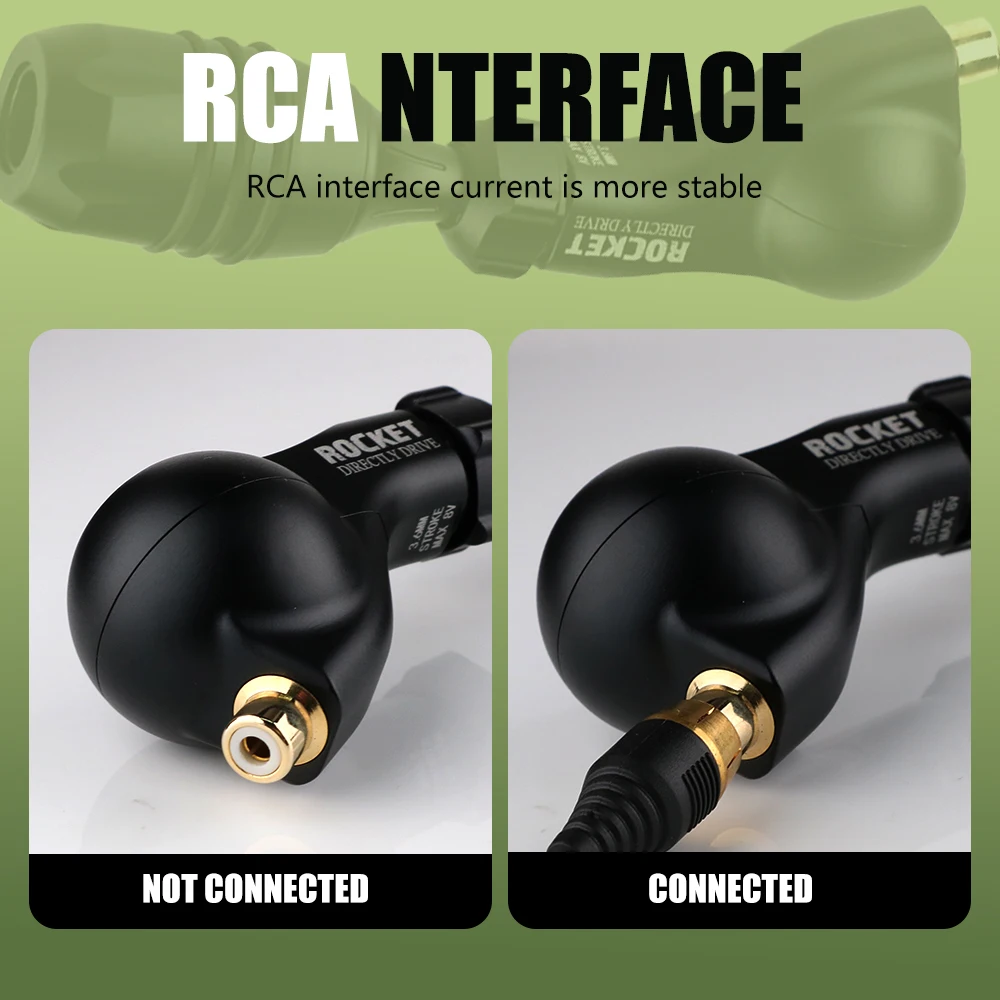 ROCKET D3 Rotary Tattoo Pen RCA Interface Permanent Makeup Tattoo Pen Machine for Tattoo Artists and Beginners