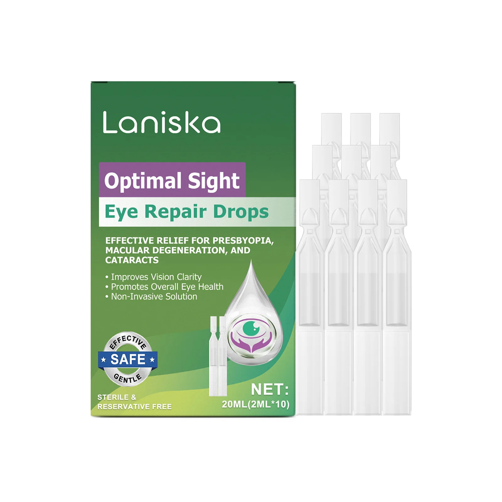 Cataract Treatment Eye Drops Improve Presbyopia Eyesight For Dry Itchy Eyes Fatigue Removal Blurred Vision Eye Discomfort Liquid