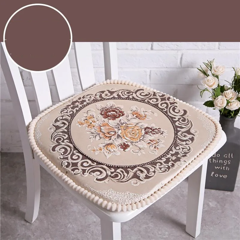 European Style Embossed Jacquard Embroidery National Color Thickened Dining Chair Cushion High Grade Thickening Garden Seat Pad